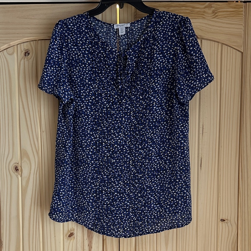 Women's Navy Blue Printed Top